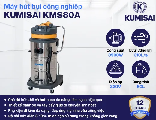 Máy hút bụi công nghiệp Kumisai KMS80A - 2