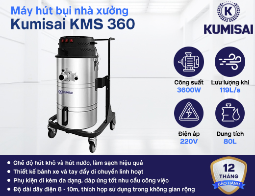 Máy hút bụi nhà xưởng Kumisai KMS 360 - 2