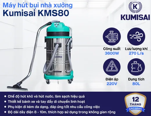 Máy hút bụi công nghiệp Kumisai KMS80 - 2