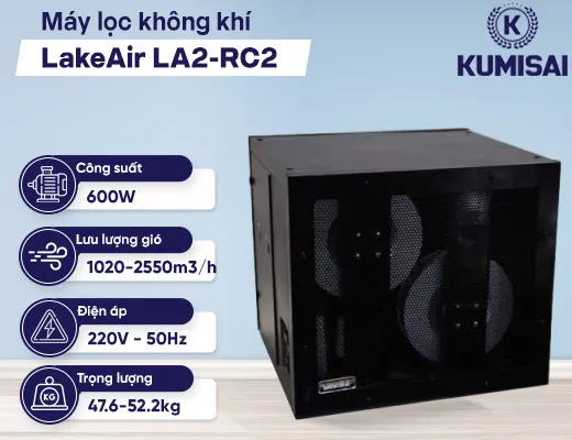 Máy lọc không khí công nghiệp LakeAir LA2-RC2 - 2