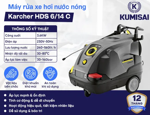 Máy phun áp lực nước nóng Karcher HDS 6/14 C - 2