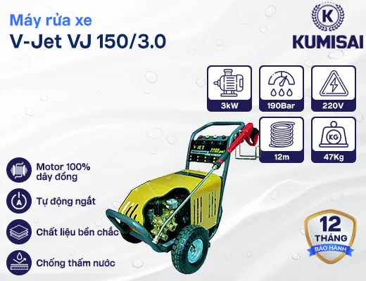 Máy phun rửa xe cao áp V-Jet VJ 150/3.0 - 2