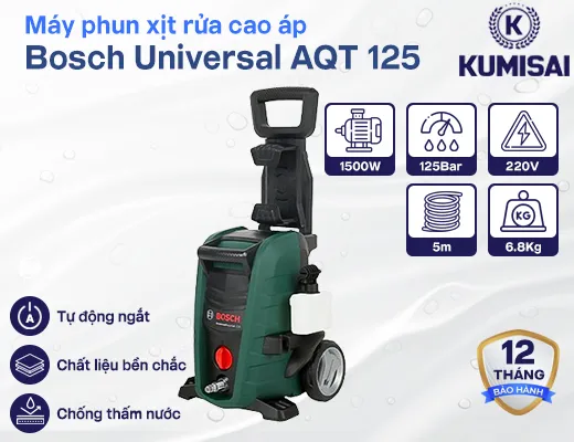 Máy phun xịt rửa cao áp Bosch Universal AQT 125 1500W - 2