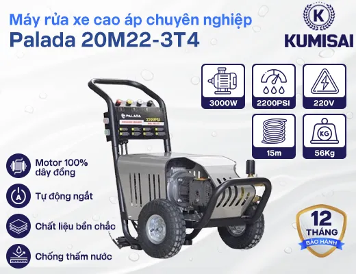 Máy rửa xe cao áp chuyên nghiệp Palada 20M22-3T4 - 2
