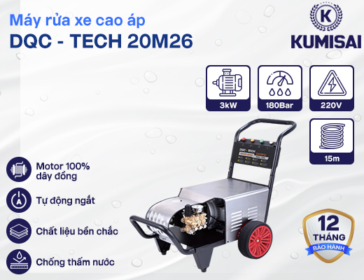 Máy rửa xe cao áp DQC - TECH 20M26 - 2