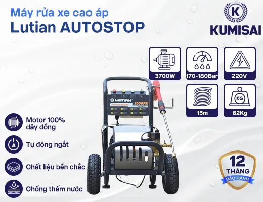 Máy rửa xe cao áp Lutian 2600PSI AUTOSTOP - 2