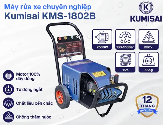 Máy rửa xe chuyên nghiệp Kumisai KMS-1802B - 2