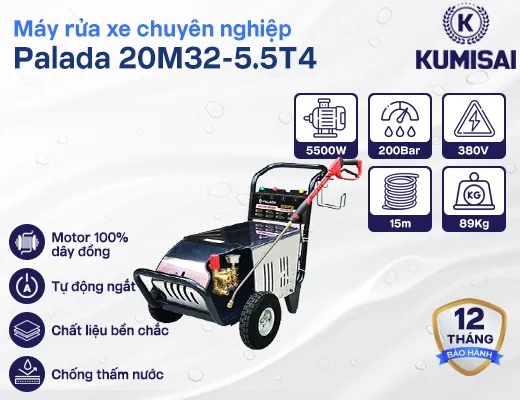 Máy rửa xe chuyên nghiệp Palada 20M32-5.5T4 - 2