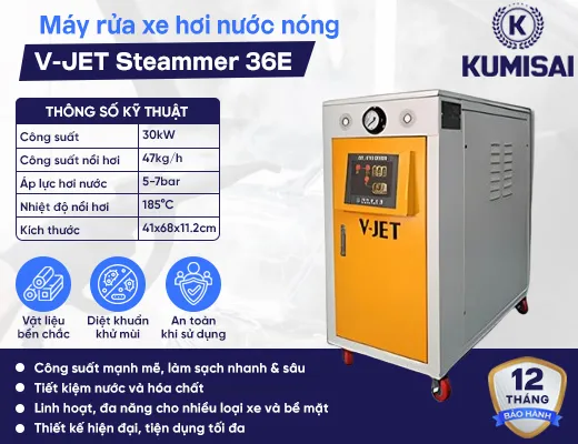 Máy rửa xe công nghiệp V-JET Steammer 36E - 2