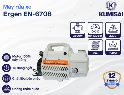Máy rửa xe Ergen EN-6708 2300W - 2