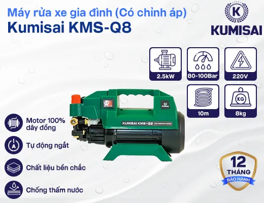 Máy rửa xe gia đình Kumisai KMS-Q8 ( Có chỉnh áp) - 2