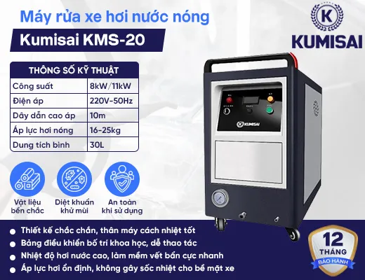Máy rửa xe hơi nước nóng Kumisai KMS-20 - 2
