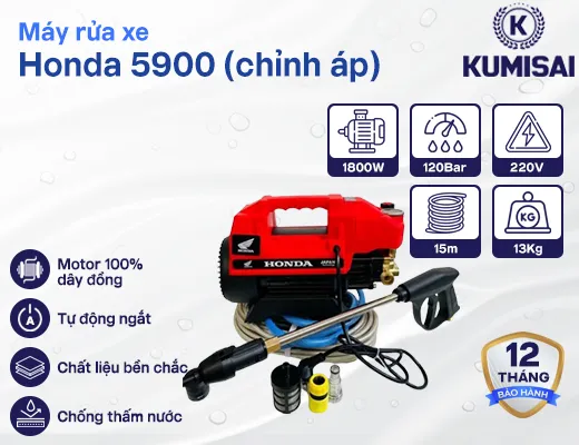 Máy rửa xe Honda 5900 1800W (có chỉnh áp) - 2