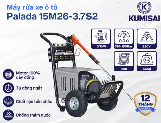 Máy rửa xe ô tô Palada 15M26-3.7S2 - 2