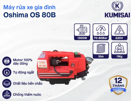 Máy rửa xe Oshima OS 80B 1300W - 2