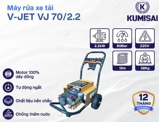 Máy rửa xe tải V-JET VJ 70/2.2 - 2
