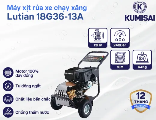 Máy xịt rửa xe chạy xăng Lutian 18G36-13A - 2
