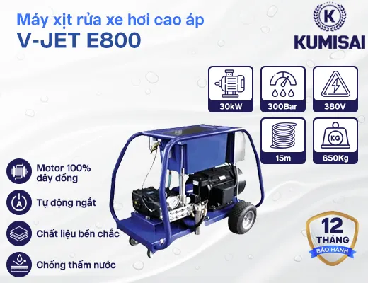 Máy xịt rửa xe hơi cao áp V-JET E800 - 2