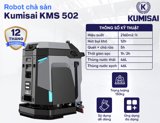 Robot chà sàn Kumisai KMS 502 - 2