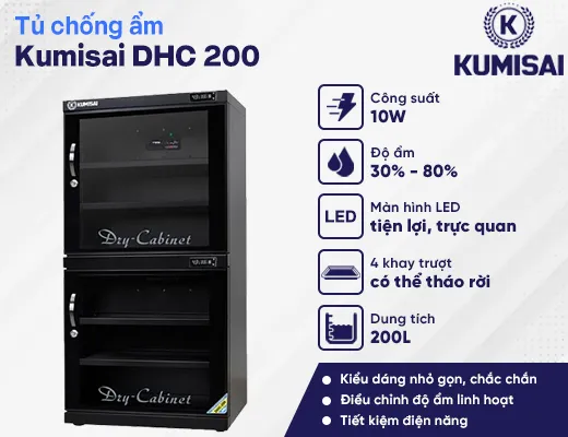 Tủ chống ẩm Kumisai DHC 200 - 2