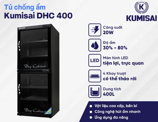 Tủ chống ẩm Kumisai DHC 400 - 2