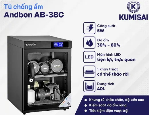 Tủ chống ẩm Andbon AB-38C (40 lít) - 2
