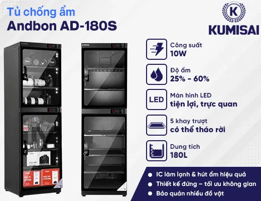 Tủ chống ẩm Andbon AD-180S - 2