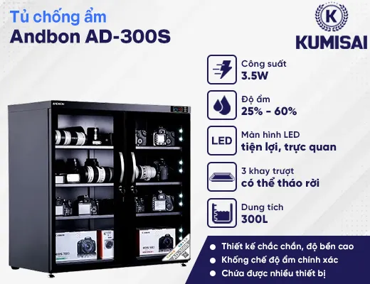 Tủ chống ẩm Andbon AD-300S - 2