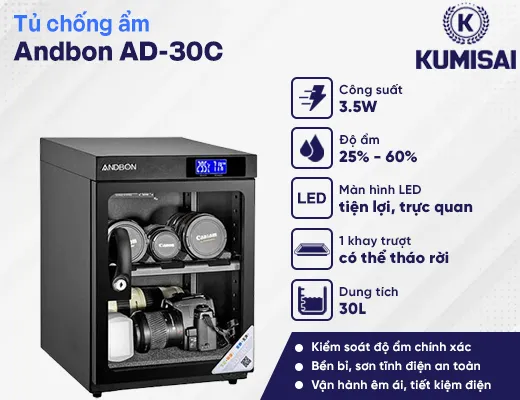 Tủ chống ẩm Andbon AD-30C - 2