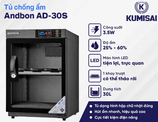 Tủ chống ẩm Andbon AD-30S (30 lít) - 2