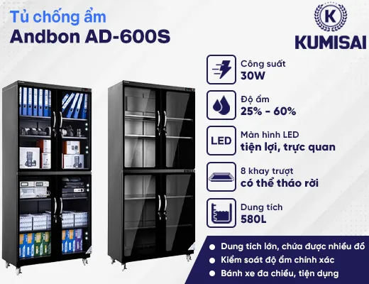 Tủ chống ẩm Andbon AD-600S - 2