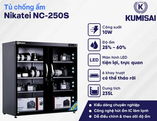 Tủ chống ẩm cao cấp Nikatei NC-250S - 2
