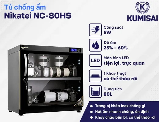 Tủ chống ẩm cao cấp Nikatei NC-80HS - 2
