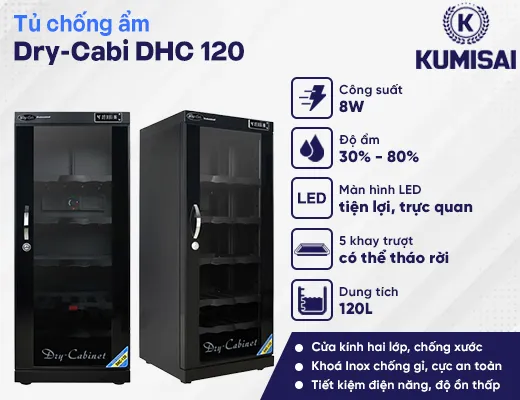 Tủ chống ẩm chuyên dụng Dry-Cabi DHC 120 - 2