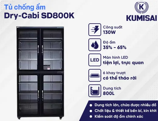 Tủ chống ẩm Dry-Cabi SD800K - 2