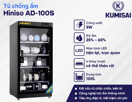 Tủ chống ẩm Hiniso AD-100S - 2