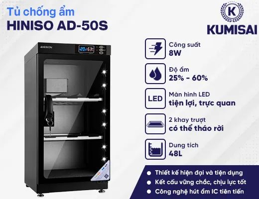 Tủ chống ẩm HINISO AD-50S (48 lít) - 2
