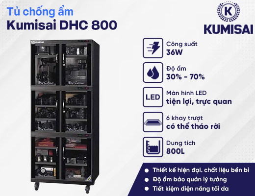 Tủ chống ẩm Kumisai DHC 800 - 2