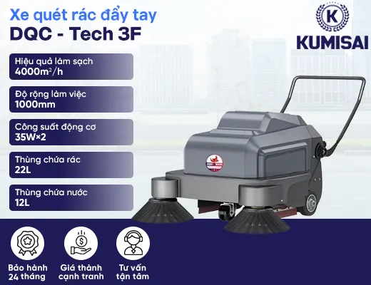 Xe quét rác đẩy tay DQC - Tech 3F - 2