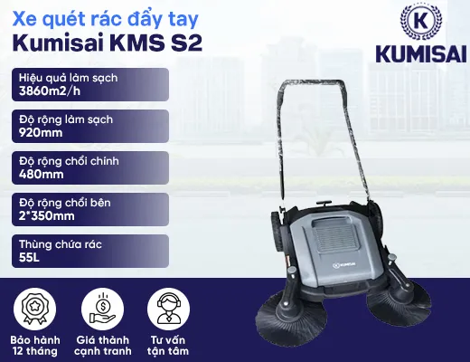 Xe quét rác đẩy tay Kumisai KMS S2 - 2