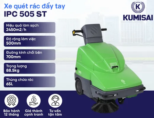 Xe quét rác đường đẩy tay IPC 505 ST - 2