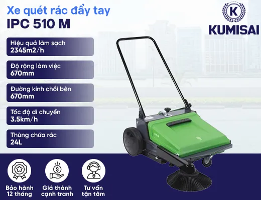 Xe quét rác đường đẩy tay IPC 510 M - 2