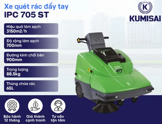 Xe quét rác đường đẩy tay IPC 705 ST - 2