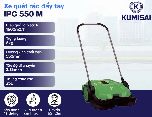 Xe quét rác đường mini đẩy tay IPC 550 M - 2