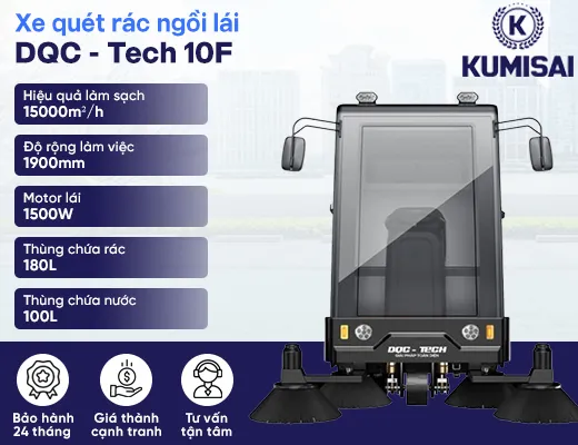 Xe quét rác ngồi lái DQC - Tech 10F - 2