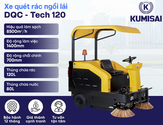 Xe quét rác ngồi lái DQC - Tech 120 - 2