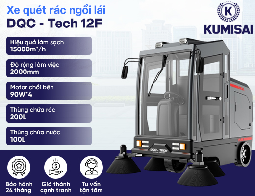 Xe quét rác ngồi lái DQC - Tech 12F - 4