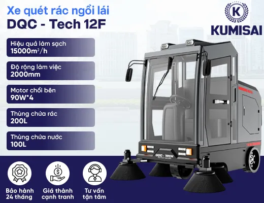 Xe quét rác ngồi lái DQC - Tech 12F - 2