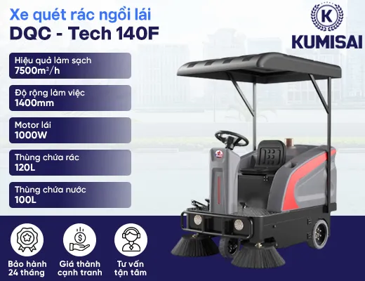 Xe quét rác ngồi lái DQC - Tech 140F - 2