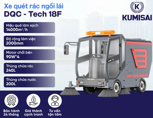 Xe quét rác ngồi lái DQC - Tech 18F - 2